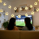 Darrahopens Home & Garden > Lighting > Lighting Accessories Football Shaped LED String Light, Warm Yellow Soft Glow, Cozy Decoration for Bedroom and Party. Battery Powered, 3Meters with 20 Lights.