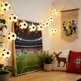 Darrahopens Home & Garden > Lighting > Lighting Accessories Football Shaped LED String Light, Warm Yellow Soft Glow, Cozy Decoration for Bedroom and Party. USB Powered, 1.5 Meters with 10 Lights.