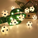Darrahopens Home & Garden > Lighting > Lighting Accessories Football Shaped LED String Light, Warm Yellow Soft Glow, Cozy Decoration for Bedroom and Party. USB Powered, 1.5 Meters with 10 Lights.