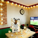 Darrahopens Home & Garden > Lighting > Lighting Accessories Football Shaped LED String Light, Warm Yellow Soft Glow, Cozy Decoration for Bedroom and Party. USB Powered, 1.5 Meters with 10 Lights.