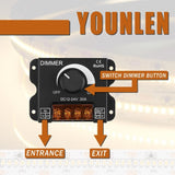 Darrahopens Home & Garden > Lighting > Lighting Accessories LED ROtary LED Dimmer Switch Dimming Controller Dc 12V-24V 30A Pwm Dimmer Knob For Adjusting Brightness(2 Pack)