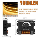 Darrahopens Home & Garden > Lighting > Lighting Accessories LED ROtary LED Dimmer Switch Dimming Controller Dc 12V-24V 30A Pwm Dimmer Knob For Adjusting Brightness(2 Pack)