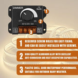 Darrahopens Home & Garden > Lighting > Lighting Accessories LED ROtary LED Dimmer Switch Dimming Controller Dc 12V-24V 30A Pwm Dimmer Knob For Adjusting Brightness(2 Pack)