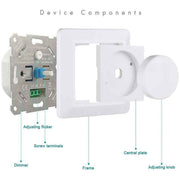 Darrahopens Home & Garden > Lighting > Lighting Accessories Light LED Dimmer Switch,220-240V 5-200W Smart Button Switches And Dimmers Light LED Dimmer Switch