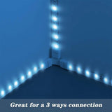 Darrahopens Home & Garden > Lighting > Lighting Accessories RGB LED Strip Connector Kit 30pcs 4Pin 10mm Solderless for SMD 5050 with 20 Gapless 5L 5T Contacts