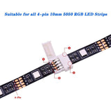 Darrahopens Home & Garden > Lighting > Lighting Accessories RGB LED Strip Connector Kit 30pcs 4Pin 10mm Solderless for SMD 5050 with 20 Gapless 5L 5T Contacts