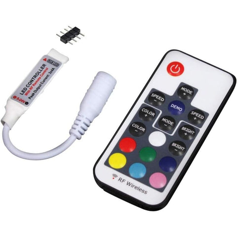 Darrahopens Home & Garden > Lighting > Lighting Accessories Ultrabright 17 Keys Rf Remote Control Wireless Remote Controller, 5V/12V/24V 12A Mini Controller For Rgb LED Strip