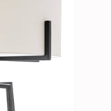 Darrahopens Home & Garden > Lighting Modern Dimmable Floor Lamp w/ Linen Shade Designer Lighting - Matte Black