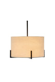 Darrahopens Home & Garden > Lighting Modern Scandi Metal Hanging Pendant Lamp w/ Linen Shade Light - Matte Black