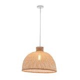 Darrahopens Home & Garden > Lighting Natural Hand Woven Bamboo Dome Pendant Lamp Hanging Light Rattan Style