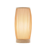 Darrahopens Home & Garden > Lighting Natural Woven Bamboo Cylinder Table Lamp Light Shade Boho Tropical Coastal