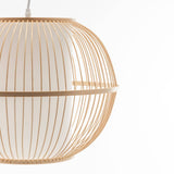 Darrahopens Home & Garden > Lighting Natural Woven Bamboo Sphere Pendant Lamp Hanging Light Bell Shade Boho Tropical