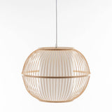 Darrahopens Home & Garden > Lighting Natural Woven Bamboo Sphere Pendant Lamp Hanging Light Bell Shade Boho Tropical