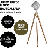 Darrahopens Home & Garden > Lighting NAUTICAL TRIPOD FLOOR LAMP Searchlight Modern Spot Light Retro Industrial