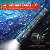 Darrahopens Home & Garden > Lighting > Night Lights & Ambient Lighting 2-Pack High-Powered LED Flashlight with 500m Long Range - Zoomable Focus & Waterproof Tactical Torch - Durable Aluminum Alloy