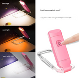 Darrahopens Home & Garden > Lighting > Night Lights & Ambient Lighting 2 Pcs Blue USB Rechargeable Clip-on LED Book Light - 3 Color Modes & Dimmable Brightness for Eye-Caring Reading
