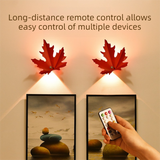 Darrahopens Home & Garden > Lighting > Night Lights & Ambient Lighting 2 Pcs Maple Leaf Smart LED Night Light – Battery-Powered Motion Sensor with Remote Control & Color Changing