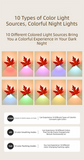 Darrahopens Home & Garden > Lighting > Night Lights & Ambient Lighting 2 Pcs Maple Leaf Smart LED Night Light – Battery-Powered Motion Sensor with Remote Control & Color Changing