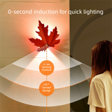Darrahopens Home & Garden > Lighting > Night Lights & Ambient Lighting 2 Pcs Maple Leaf Smart Motion-Sensing LED Night Light – Magnetic & Self-Adhesive