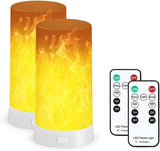 Darrahopens Home & Garden > Lighting > Night Lights & Ambient Lighting 2 sets of Acsery LED flame lamps with remote control. USB rechargeable flame effect