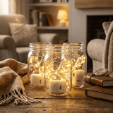 Darrahopens Home & Garden > Lighting > Night Lights & Ambient Lighting 24 Battery Operated Fairy Lights [3 Modes] 7ft 20 LED Mini Twinkle String Lights Waterproof Silver Wire Firefly Starry Sky Lights for Weddings, Mason Jars, Christmas Decorations, Warm White