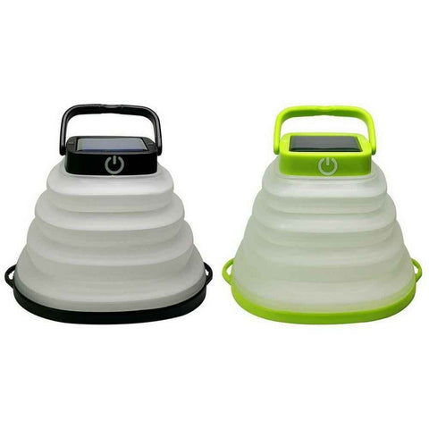 Darrahopens Home & Garden > Lighting > Night Lights & Ambient Lighting 2Pcs Collapsiable Solar Lamp -Black and Green