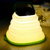 Darrahopens Home & Garden > Lighting > Night Lights & Ambient Lighting 2Pcs Collapsiable Solar Lamp -Black and Green