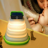 Darrahopens Home & Garden > Lighting > Night Lights & Ambient Lighting 2Pcs Collapsiable Solar Lamp -Black and Green