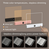 Darrahopens Home & Garden > Lighting > Night Lights & Ambient Lighting Black LED Flat Panel Reading Light with 99m Timer 3 Color Modes Stepless Dimming Rechargeable Eye Protection Book Light for Bedside Dormitory Local Standard