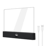 Darrahopens Home & Garden > Lighting > Night Lights & Ambient Lighting Black LED Flat Panel Reading Light with 99m Timer 3 Color Modes Stepless Dimming Rechargeable Eye Protection Book Light for Bedside Dormitory Local Standard