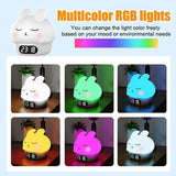 Darrahopens Home & Garden > Lighting > Night Lights & Ambient Lighting Children's night light - table lamp for bedroom - cute rabbit shape - cartoon bedside lamp - baby night light (pink)