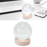 Darrahopens Home & Garden > Lighting > Night Lights & Ambient Lighting Crystal Ball Night Light Wired Button Switch Round 3D Decorative Crystal Ball with Base for Home Galactic System Warm Light In Australia - Darrahopens