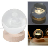 Darrahopens Home & Garden > Lighting > Night Lights & Ambient Lighting Crystal Ball Night Light Wired Button Switch Round 3D Decorative Crystal Ball with Base for Home Galactic System Warm Light In Australia - Darrahopens