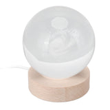 Darrahopens Home & Garden > Lighting > Night Lights & Ambient Lighting Crystal Ball Night Light Wired Button Switch Round 3D Decorative Crystal Ball with Base for Home Galactic System Warm Light In Australia - Darrahopens