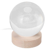 Crystal Ball Night Light Wired Button Switch Round 3D Decorative Crystal Ball with Base for Home Galactic System Warm Light In Australia - Darrahopens