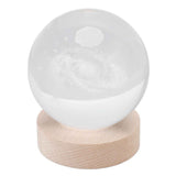 Crystal Ball Night Light Wired Button Switch Round 3D Decorative Crystal Ball with Base for Home Galactic System Warm Light In Australia - Darrahopens