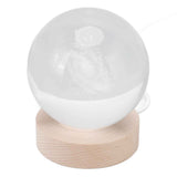 Crystal Ball Night Light Wired Button Switch Round 3D Decorative Crystal Ball with Base for Home Galactic System Warm Light In Australia - Darrahopens