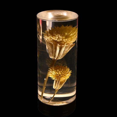 Darrahopens Home & Garden > Lighting > Night Lights & Ambient Lighting Dandelion Grass Eternal Flower Acrylic Table Lamp - Color-Changing LED, USB Rechargeable, Touch Control