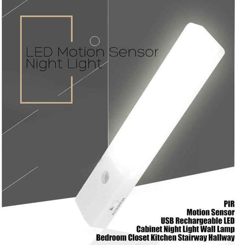 Darrahopens Home & Garden > Lighting > Night Lights & Ambient Lighting EL608 Rechargeable LED Night Light, Infrared Motion Sensor Wall Lamp, Cool White