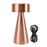Darrahopens Home & Garden > Lighting > Night Lights & Ambient Lighting LED Portable Metal Table Lamp with Touch Sensor 3 Color Stepless Dimming Nightstand Desk Lamp Rechargeable Night Light Rose Gold In Australia - Darrahopens