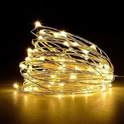 Darrahopens Home & Garden > Lighting > Night Lights & Ambient Lighting LED String Lights, [1 Pack] Battery Operated Fairy Lights With 5M 50 Warm White LEDs On Silver Wire For Bedroom, Party,