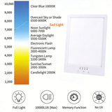 Darrahopens Home & Garden > Lighting > Night Lights & Ambient Lighting Light Therapy Lamp 12000 Lux UV-Free LED Adjustable Brightness Color Temperature Timer Touch Control Memory Function Compact for Home