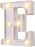 Darrahopens Home & Garden > Lighting > Night Lights & Ambient Lighting Luminous Letter E Home Decor Lighting for Wedding Birthday Party Decoration White