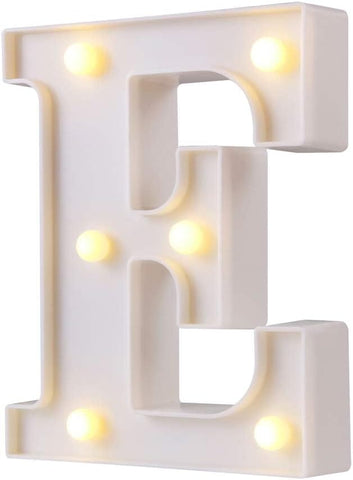 Darrahopens Home & Garden > Lighting > Night Lights & Ambient Lighting Luminous Letter E Home Decor Lighting for Wedding Birthday Party Decoration White