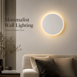 Darrahopens Home & Garden > Lighting > Night Lights & Ambient Lighting Magnetic Round Wall Lamp 30cm Black, 17W Rechargeable LED Wall Sconce with Touch Control, 3-Color Light, Battery Powered Modern Disc Wall Light for Bedroom Hallway Living Room