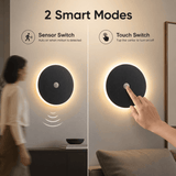 Darrahopens Home & Garden > Lighting > Night Lights & Ambient Lighting Magnetic Round Wall Lamp 30cm White, 17W Rechargeable LED Wall Sconce with Touch Control, 3-Color Light, Battery Powered Modern Disc Wall Light for Bedroom Hallway Living Room