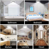 Darrahopens Home & Garden > Lighting > Night Lights & Ambient Lighting Motion Sensor Ceiling Light Battery Operated, Wireless Motion Activated LED Light 300LM White Indoor Lights for Closet Cordless Stair Hallway Bedroom Pantry Shed Shower Light