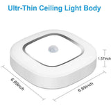 Darrahopens Home & Garden > Lighting > Night Lights & Ambient Lighting Motion Sensor Ceiling Light Battery Operated, Wireless Motion Activated LED Light 300LM White Indoor Lights for Closet Cordless Stair Hallway Bedroom Pantry Shed Shower Light
