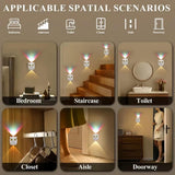 Darrahopens Home & Garden > Lighting > Night Lights & Ambient Lighting Night Light - Mood Lamp - LED Lighting - Night Lamp - LED Cabinet Light and Stair Light with Sensor - Two-tone - USB Rechargeable Night Light - Magnetic Mounting - For Children's Room, Bedroom, Hallway or Corridor, etc. (Black)