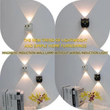 Darrahopens Home & Garden > Lighting > Night Lights & Ambient Lighting Night Light - Mood Lamp - LED Lighting - Night Lamp - LED Cabinet Light and Stair Light with Sensor - Two-tone - USB Rechargeable Night Light - Magnetic Mounting - For Children's Room, Bedroom, Hallway or Corridor, etc. (Black)